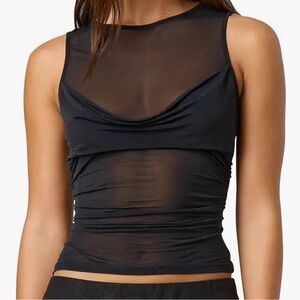 Mesh Black Going Out Top